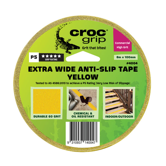 8M x 100MM Yellow Commercial High Grit Anti-Slip Tape