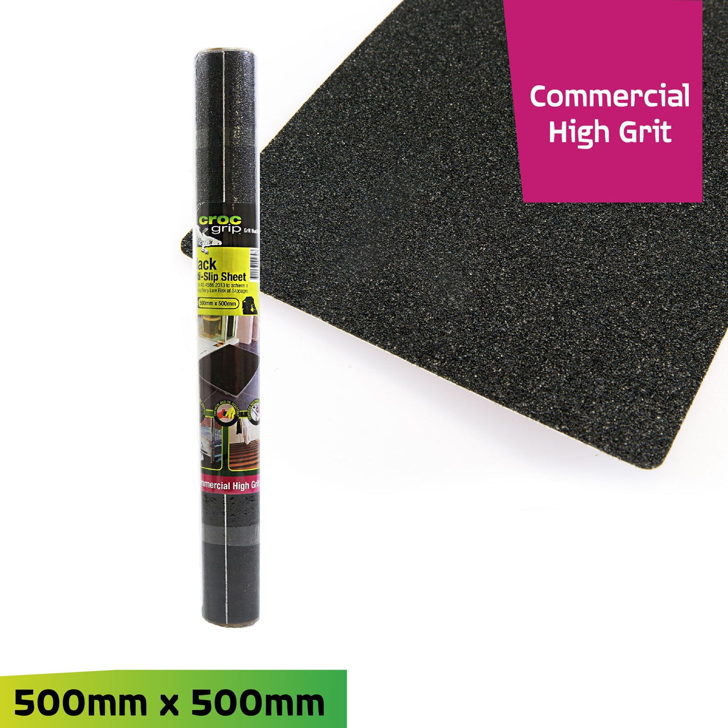 500MM x 500MM Black Commercial High Grit Anti-Slip Sheet