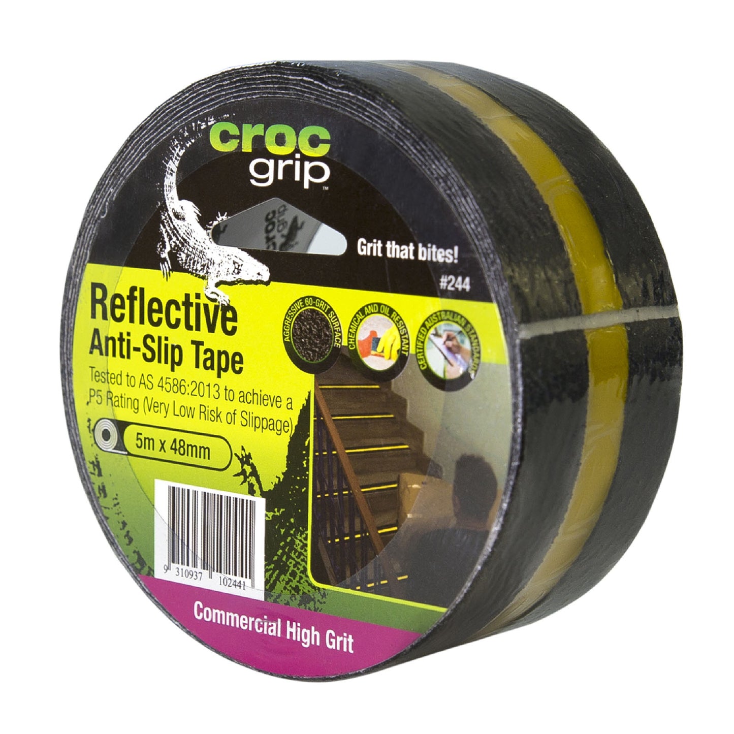 5M x 48MM Reflective Commercial High Grit Anti-Slip Tape