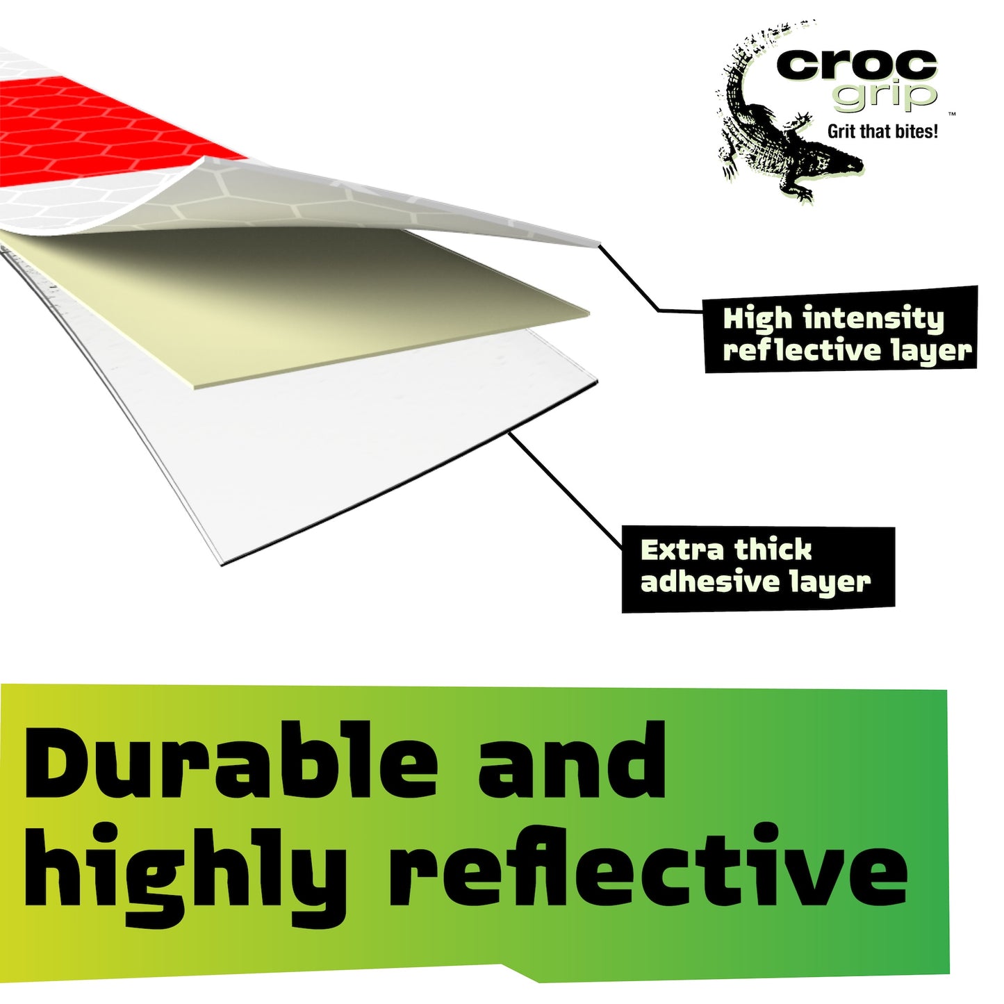 10M x 50MM Red & White Reflective Tape