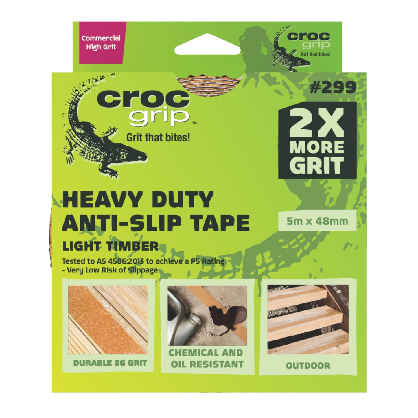 5M x 48MM Light Timber Commercial High Grit Heavy Duty Anti-Slip Tape