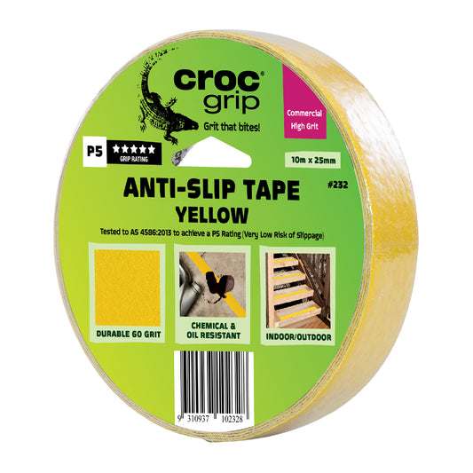 10M x 25MM Yellow Commercial High Grit Anti-Slip Tape