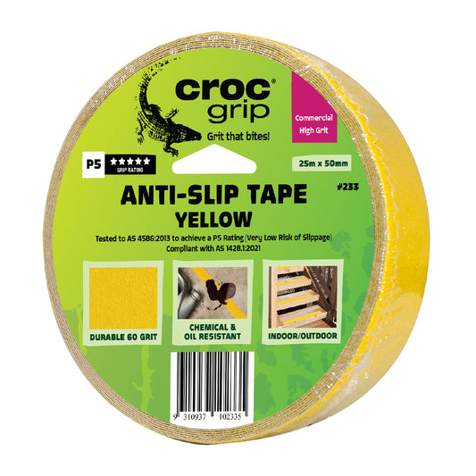 25M x 50MM Yellow Commercial High Grit Anti-Slip Tape