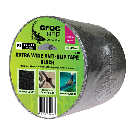 8M x 100MM Black Commercial High Grit Anti-Slip Tape