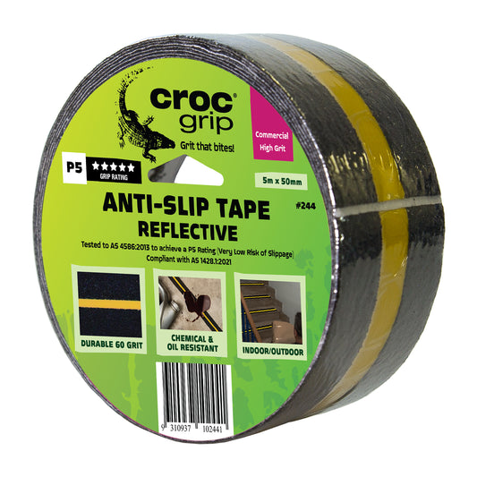 5M x 50MM Reflective Commercial High Grit Anti-Slip Tape