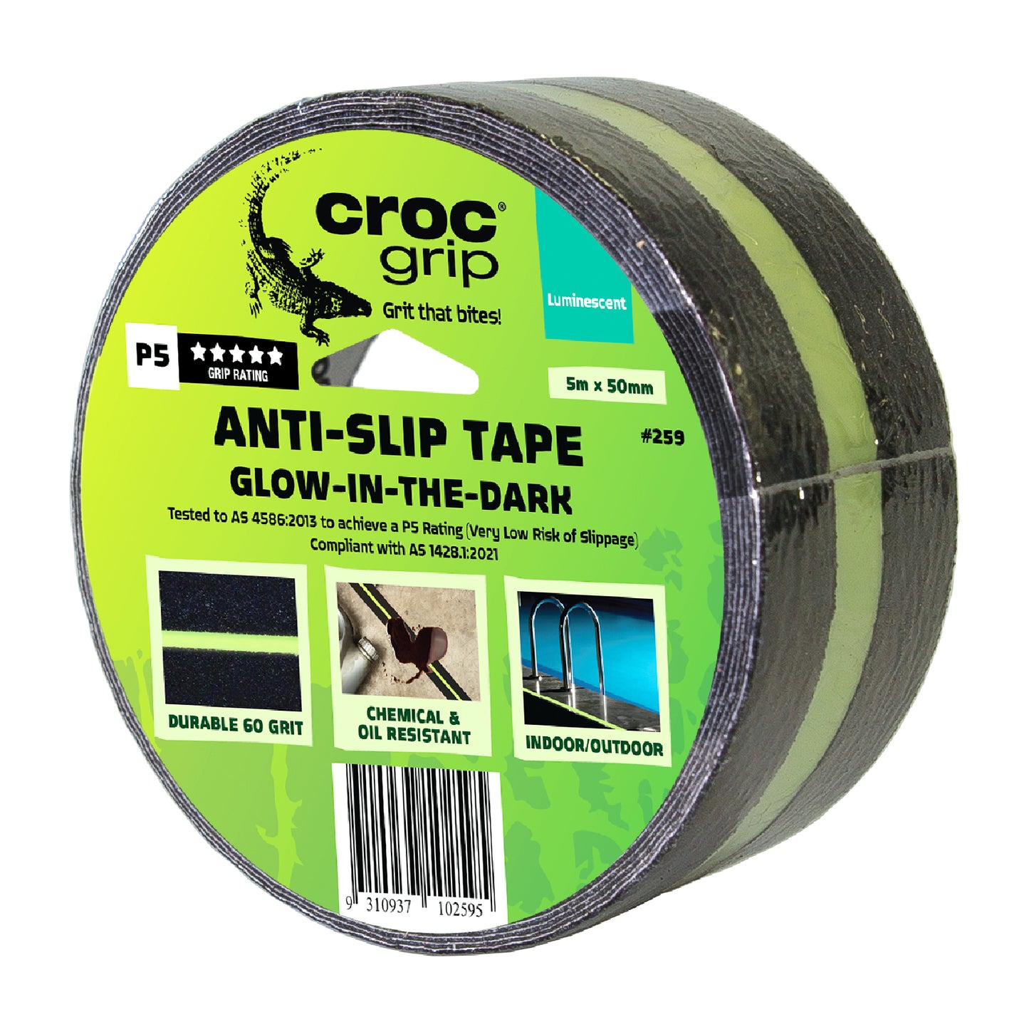 5M x 50MM Glow-in-the-Dark Anti-Slip Tape