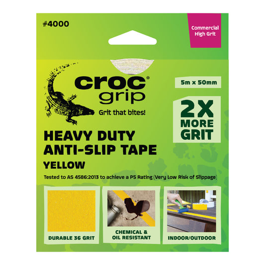 5M x 48MM Yellow Commercial High Grit Heavy Duty Anti-Slip Tape