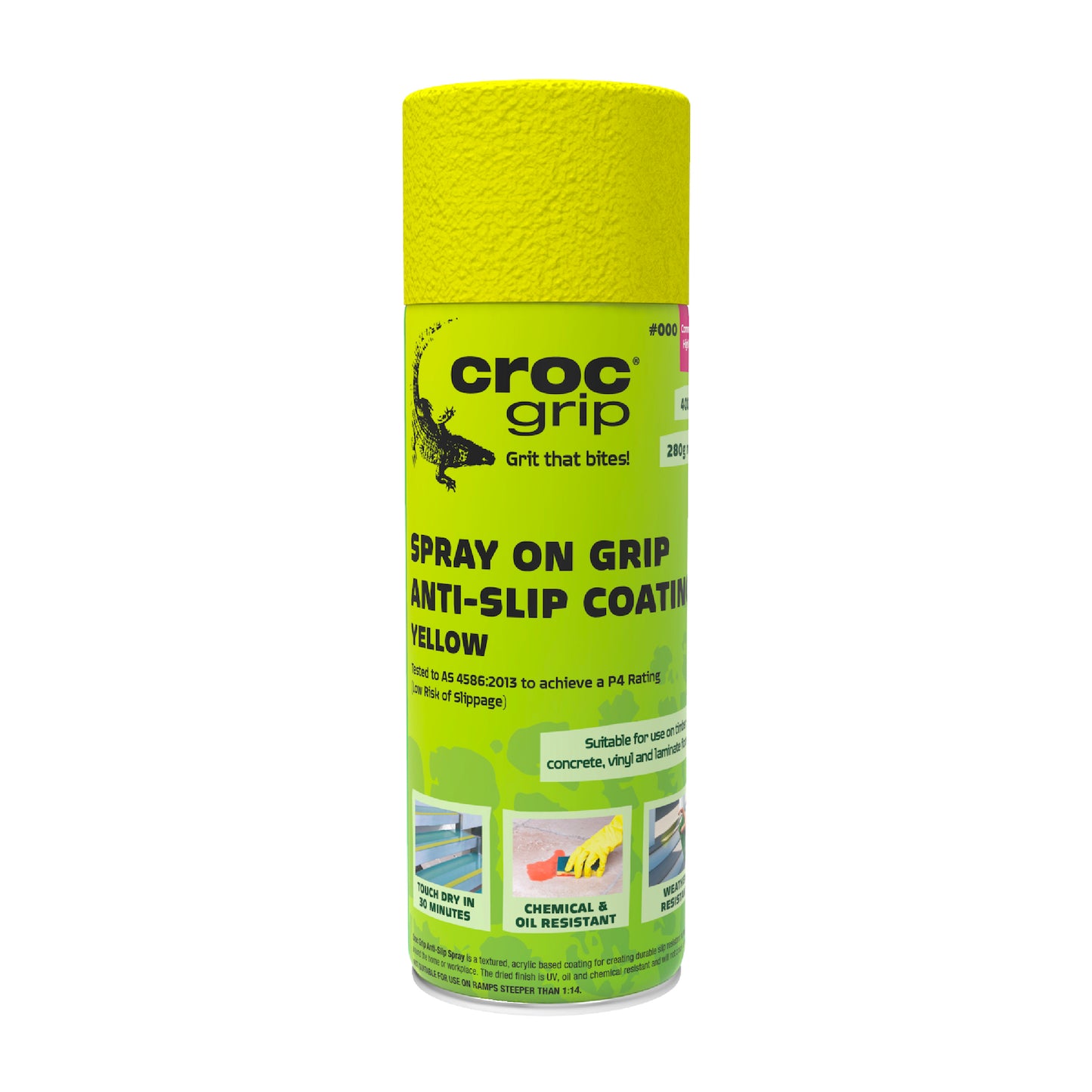 Yellow Spray on Grip Anti-Slip Coating