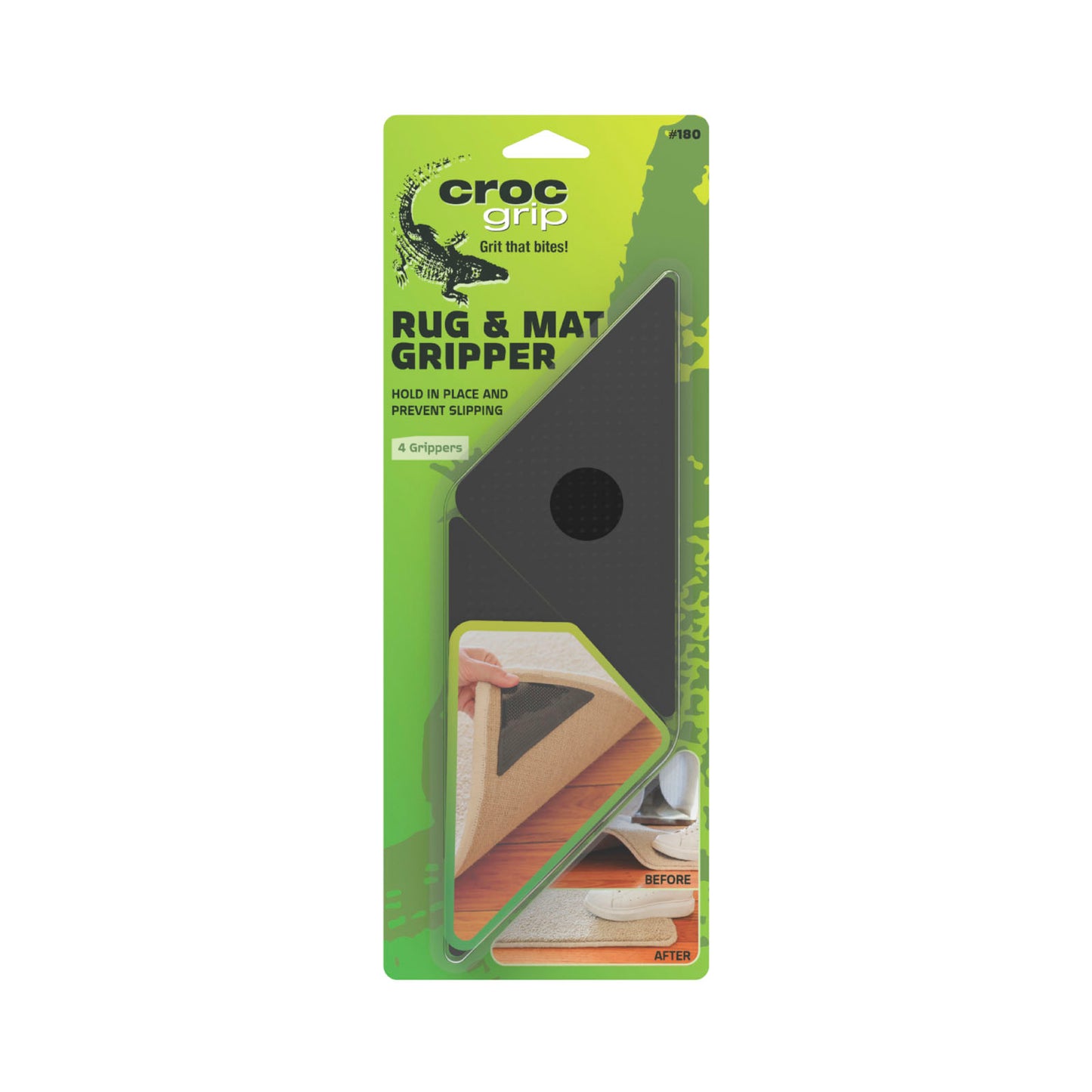 Reusable Adhesive Rug Grippers - 4 Pack