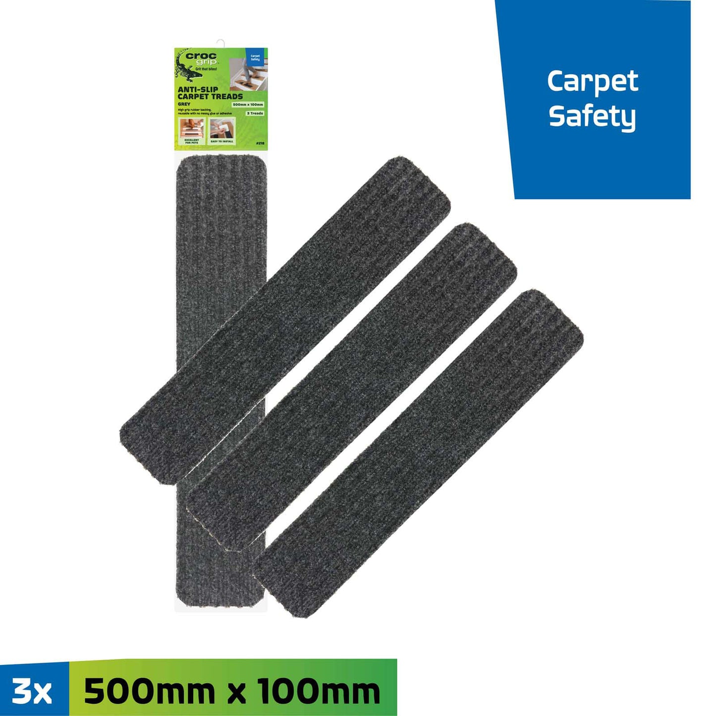 Anti-Slip Carpet Treads - 3 Pack
