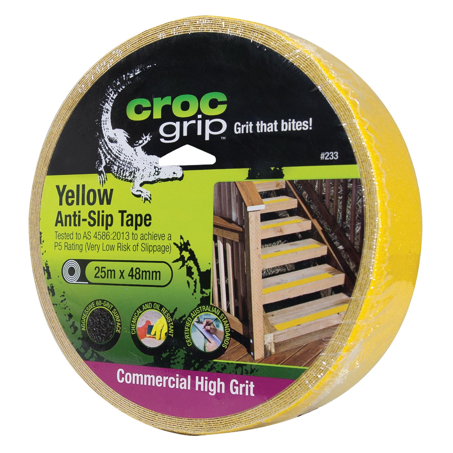 25M x 48MM Yellow Commercial High Grit Anti-Slip Tape